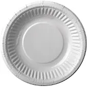 Papstar 15x 12 Schalen karton rond Ø 19 cm · 3 cm wit
