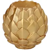 Starpak 6x Bolkaarsen Ø 10 cm goud Pine Cone