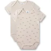 Sanetta Baby Bodysuit Set Beige Regenboog - 2 Stuks - Biologisch Katoen