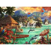 Grafika puzzel Island Life - 2000 stukjes - Chuck Pinson kunst puzzel.