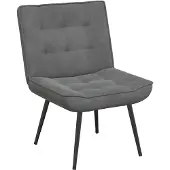vidaXL Relaxstoel 64x74x84 cm fluweel donkergrijs