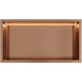 Guido Gusto Copper RVS Inbouwnis 30x60x10cm met RGB verlichting