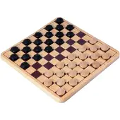 Longfield Games Damspel - Berkenhout - 29 x 29 cm