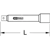 Ks Tools 1/2 verlengstuk met isolatie, automatische vergrendeling, 250 mm 117.1231