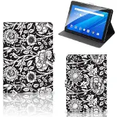 B2Ctelecom Lenovo Tab E10 Tablet Cover Black Flowers