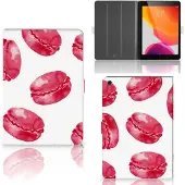 B2Ctelecom iPad 10.2 2019 | iPad 10.2 2020 | 10.2 2021 Tablet Stand Case Pink Macarons