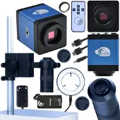 Rosfix Microscoopset Draco Blue Pro 4-in-1 - Microscoopcamera C-Mount 2MP