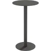 Meet by Paperflow buitentafel Cross, rond, schijfvoet, ⌀ 600 x H 1100 mm, zwart/matzwart