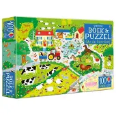 Usborne Op de boerderij Boek & puzzel