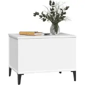 vidaXL Salontafel 60x44,5x45 cm bewerkt hout wit