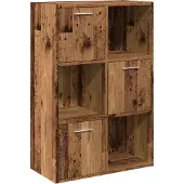 vidaXL Boekenkast 60,5x30x90 cm bewerkt hout oud houtkleurig