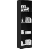 vidaXL Boekenkast Zwart Eiken 40x24x143 cm Engineered Wood