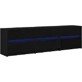 vidaXL TV Eenheden 180 x 34 x 50 cm Zwart Eiken Bewerkt hout