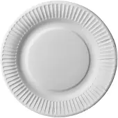 Papstar 25x 12 Borden karton pure rond Ø 19 cm wit