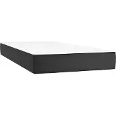 vidaXL Pocketveringmatras voor kinderen medium 80x160 cm kunstleer zwart