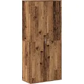 vidaXL Highboard 80 x 39 x 178 cm Bewerkt hout Oud hout