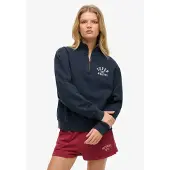 Superdry Sweatshirt 'Athletic Essentials' marine / wit