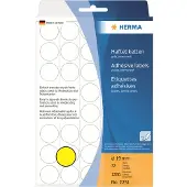 Herma Etiket 2251 rond 19mm geel 1280stuks - 3 stuks