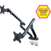 Digitus Tafelbeugel voor monitor Aantal monteerbare displays: 2 Display(s) 88,9 cm (35) Zwart Draaibaar, In hoogte verstelbaar, Kantelbaar, Roteerbaar,