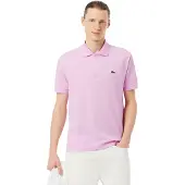 Lacoste 2-knoops poloshirt roze pique