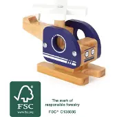 Small Foot - Houten Helikopter Blauw