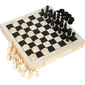 Small Foot - Spellendoos 3in1 Schaken Dammen Molenspel