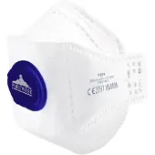 Eagle FFP2 halfmasker met ventielen en Dolomiet-test, platgevouwen - Wit