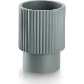 Zeller Tandenborstel mok, Tandenborstel beker "Stripes", polyresin, salie (Ø 8 x 11 cm)