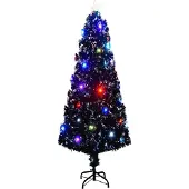 vidaXL Voorverlichte kerstboom met standaard en LED 240 cm glasvezel