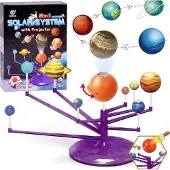 Jokomisiada Educatieve Zonnesysteem Projector 2-in-1: Bouw & Verf Planeten