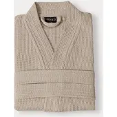 Fresh & Co Badjas Wafel Katoen - Beige L/XL / Beige