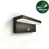 Philips Wandlamp buiten met bewegingssensor Bustan, zwart, Aluminium, Modern