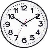 Eurotime 53820-05 Wandklok Zendergestuurd 30 cm Zwart