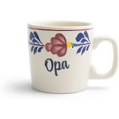 Boerenbont Beker 230ml Opa 6 Stuks Wit wit Aardewerk Beker