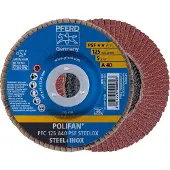 PFERD TOOLS 67744125 PFC 125 A 40 PSF STEELOX Lamellenschijf Diameter 125 mm Boordiameter 22.23 mm Korrelgrootte (num) 40 RVS, Staal 10 stuk(s)