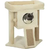 PawHut -Kratzbaum-Kratzbrett, Spielball-Beige