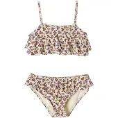 Salted Stories Meisjes Zwemkleding Sparkly Flower Bikini - Creme - Maat 110/116