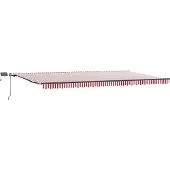 vidaXL Uitschuifbare luifel Rood en Wit 600 × 300 cm Stof en Aluminium