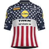 Santini Lidl Trek Usa National Champion Korte Mouw Wielertrui