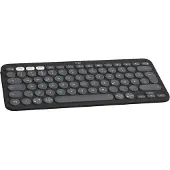 Logitech Pebble Keys 2 K380s, Mini, Draadloos, Bluetooth, Schaarmechanisme, QWERTZ, Grafiet