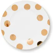 Pip studio Ontbijtbord Dot Delight White-Gold 21 cm (Set van 2)