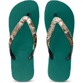 Uzurii Python Taupe Flip Flop Bosgroen