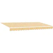 vidaXL Uitschuifbare luifel Geel 350 x 200 cm Stof