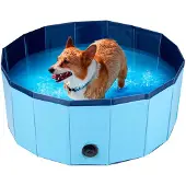 24hShop Opvouwbaar Hondenzwembad - Antislip - Leegklep - ? 80 cm - Blauw
