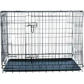 Trixie Hondenkennel - Inklapbaar, Zwart - 93x62x69 cm, Met Veiligheidssloten, Kunststof Schuiflade