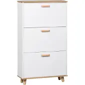 HOMCOM Klapbare schoenenkast - Spaanplaat - 70x23,5x122cm - Wit
