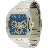 GUESS Phoenix horloge GW0456G5 staal zilver blauwe multifunctionele wijzerplaat