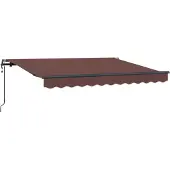 vidaXL Elektrische Zonneluifel 3,5 x 2 m Bruin 100% Polyester