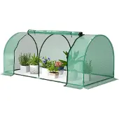 Outsunny Mini Kas - PE - 200x100x80cm - Groen