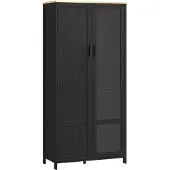 HOMCOM -Keukenkast-Spaanplaat-76x36x160cm-Zwart